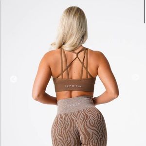 NVGTN mocha galaxy ribbed seamless bra